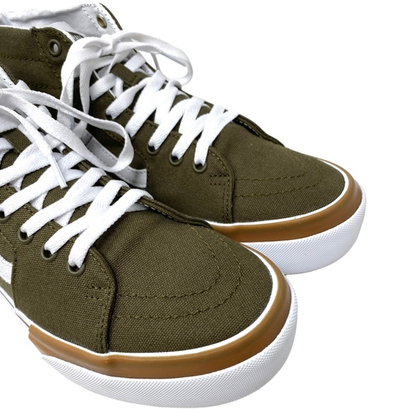 VANS Sk8-Hi Tapered Platform Canvas Dark Olive Shoes Skate Women's VN0005U2DOL - Picture 4 of 9